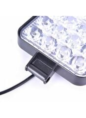 48W CRE Power Led Üniversal Kare Sis Lambası 16 Ledli Siyah