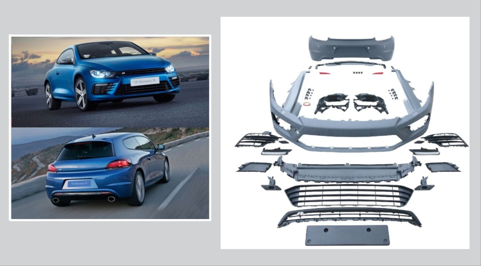 Volkswagen Scirocco 2015+ Makyajlı R Body Kit