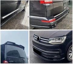 Transporter T6 & Caravelle 2016-2019 İçin Uyumlu Aero Kit Parlak Siyah (Spoiler Dahil)