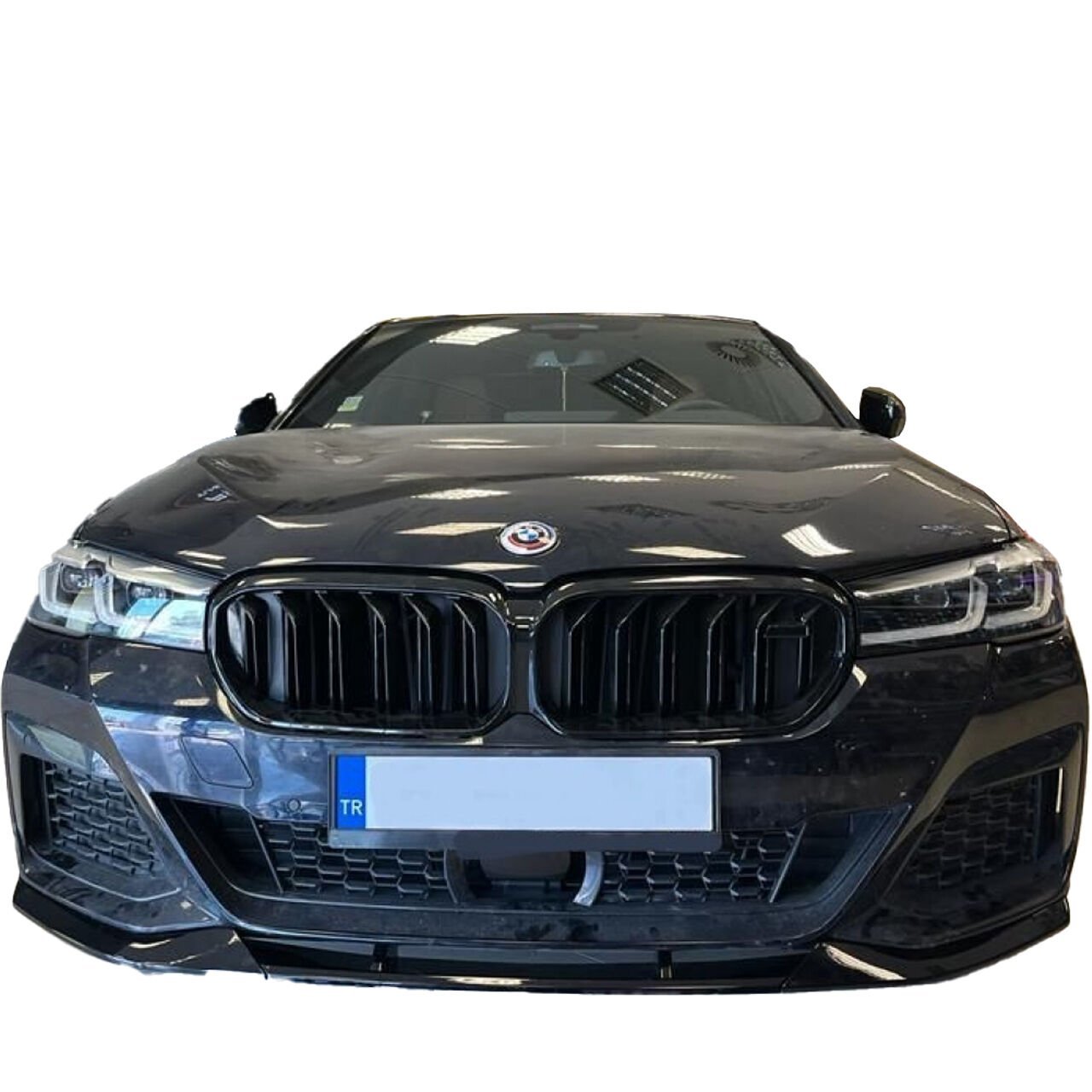 Bmw G30 Lci Uyumlu Yedek Parça Ön Tampon Eki Lip 2021 ve Sonrası Parlak Siyah