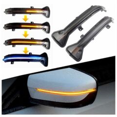 Bmw Uyumlu Yedek Parça Dinamik Led Ayna Sinyali Mavi Selamlama (G30-G11)