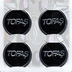 Tofaş Uyumlu Yedek Parça Siyah Alüminyum Yapıştırma Jant Göbeği 4Lü 60mm