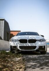 3 Serisi F30 2012-2018 İçin Uyumlu M Sport Ön Lip - Piano Black (3 Parça)