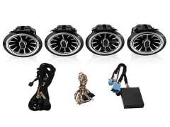 Üniversal (Yuvarlak Havalandırma İçin)Tüm Araçlar İçin Ön Havalandırma Air Vent Işıklı 64 Renk