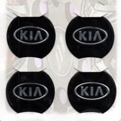 Kia Uyumlu Yedek Parça Siyah Alüminyum Yapıştırma Jant Göbeği 4Lü 60mm