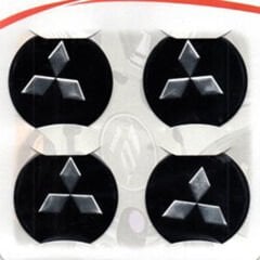 Mitsubishi Siyah Alüminyum Yapıştırma Jant Göbeği 4Lü 60mm