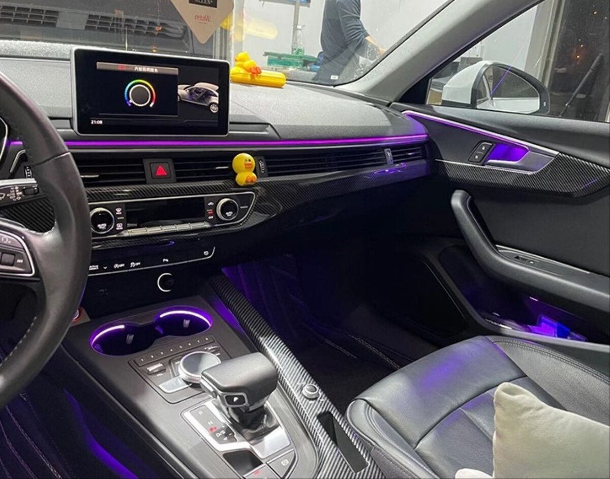 Audi A4 B9 2016+ Için Uyumlu Yedek Parça 30 Renk Ambians Aydınlatma (Tek Renk Ambians Olan Araçlar İçin)