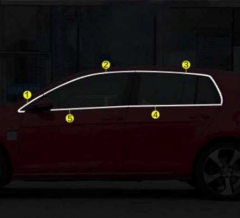 Volkswagen Golf 7 - 7.5 2013-2020 Uyumlu Yedek Parça Cam Çerçeve Nikelajı