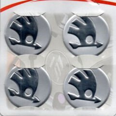 Skoda Uyumlu Yedek Parça Gri Alüminyum Yapıştırma Jant Göbeği 4Lü 60mm