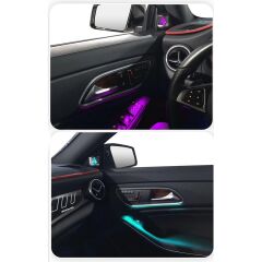 Mercedes B W246 (2012-2016) / A W176 (2014-2018) / CLA W117 (2014-2018) GLA W156 (2014+) Uyumlu Yedek Parça 12 Renk İç Ambiyans Aydınlatma