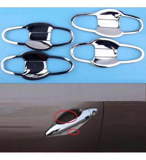 Hyundai Ix35 Uyumlu 2010+ Uyumlu Yedek Parça Dış Kapı Kolu İç Kaplama ABS Krom Parça