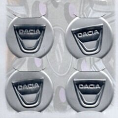 Dacia Uyumlu Yedek Parça Gri Alüminyum Yapıştırma Jant Göbeği 4Lü 60mm
