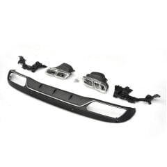 Mercedes C Class W205 2014-2018 Sedan Uyumlu Yedek Parça Difüzör Krom