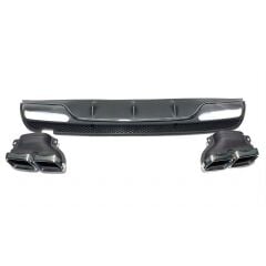 Mercedes W205 C63 Amg Sedan Uyumlu Yedek Parça Difüzör Silver Egzoz Seti