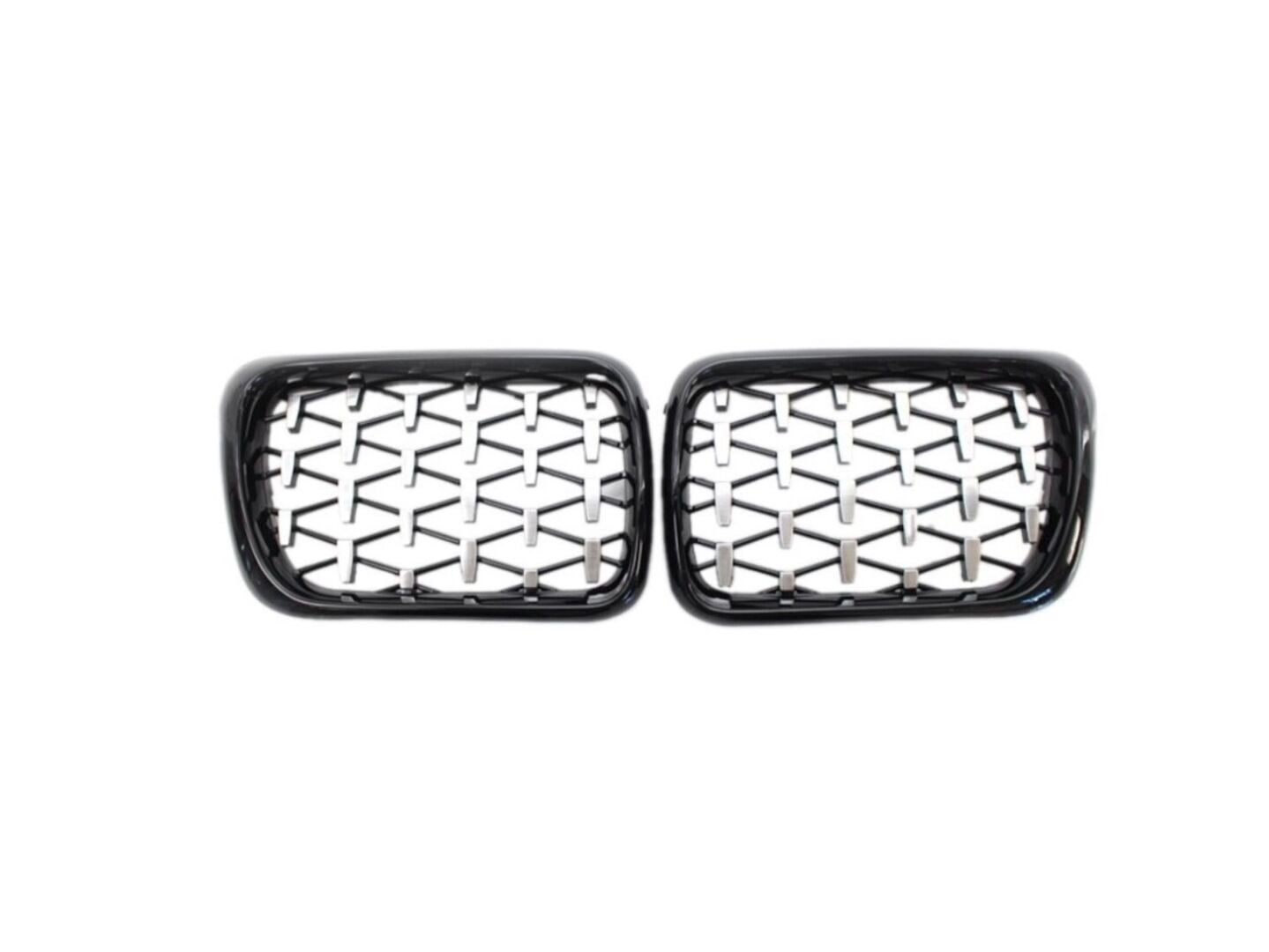 BMW 3 Serisi E36 1997-1999 İçin Uyumlu Diamond Panjur Böbrek Piano Black Çerçeve