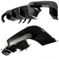 BMW F10 Uyumlu Yedek Parça M5 Vorsteiner Difüzör Boyasız Plastik
