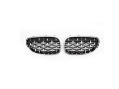 BMW 5 Serisi E60 2004-2009 Uyumlu Diamond Panjur (Böbrek) Krom Çerçeve