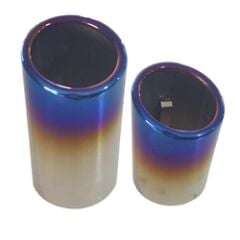 Universal İkili Paslanmaz Krom Egzoz Ucu 70mm