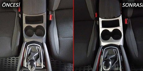 Nissan Qashqai 2014-2020 Uyumlu Yedek Parça Orta Bölme Kaplama - Silver