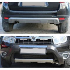 Dacia Duster 2008-2017 Uyumlu Yedek Parça Ön-Arka Difüzör (Plastik)