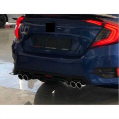 Honda Civic Fc5 Uyumlu Yedek Parça  2016-2020 Difüzör Piano Black