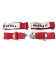 Bride 4 Noktalı Emniyet Kemeri Kırmızı