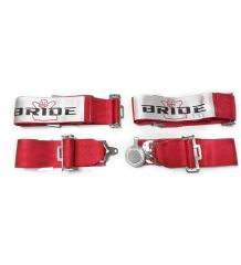 Bride 4 Noktalı Emniyet Kemeri Kırmızı
