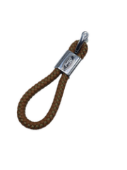 Ford Uyumlu Yedek Parça Örgülü Deri Kayış Anahtarlık Kahverengi