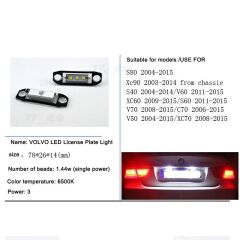 Volvo S80 2004-2015 Uyumlu Yedek Parça Oem Plaka Ledi