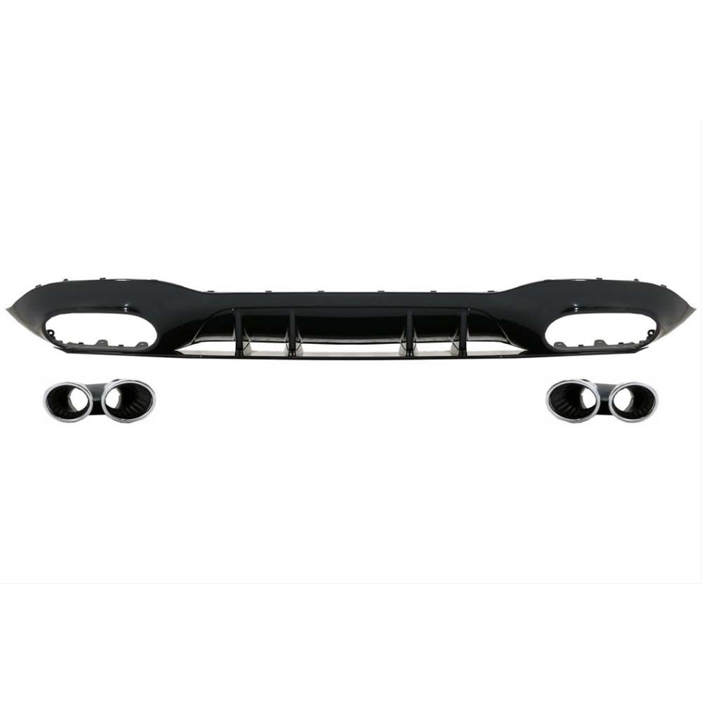 Mercedes A45 W177 Sedan 2019+ Uyumlu Yedek Parça Difüzör & Egzoz Seti - Silver Egzoz İle