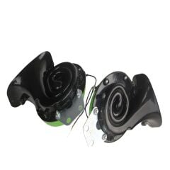 12V Elektrikli Çift Tonlu Yüksek Sesli Salyangoz Boynuz Korna Yeşil