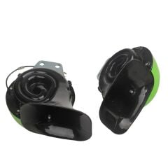 12V Elektrikli Çift Tonlu Yüksek Sesli Salyangoz Boynuz Korna Yeşil