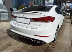 Hyundai Elantra 2016-2019 4 Egzoz Silver Difüzör