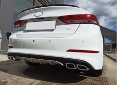 Hyundai Elantra 2016-2019 4 Egzoz Silver Difüzör