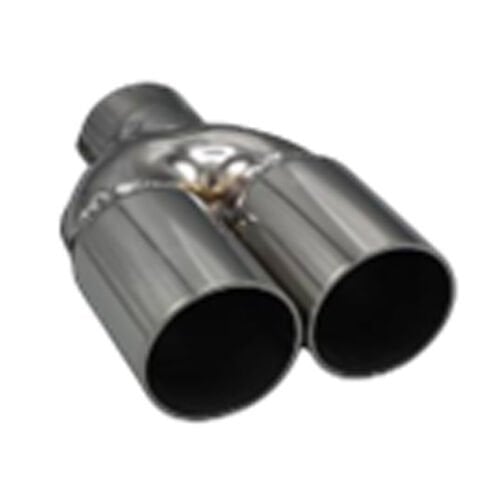 Üniversal Krom Egzoz Ucu Düz Çift Çıkış 76x110 800-011