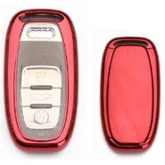 Audi  Uyumlu Yedek Parça 2 Parça Silikon Kumanda Kabı Kırmızı