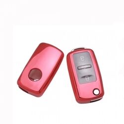 Volkswagen Uyumlu Yedek Parça Silikon Kumanda Kabı Kırmızı