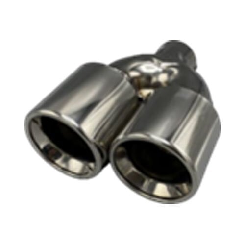 Üniversal Krom Egzoz Ucu Düz Çift Çıkış 101x110 800-037LR