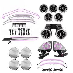 Mercedes C-Class W205 C63 İçin Uyumlu 64 Renk İç Ambiyans Seti 26 Parça