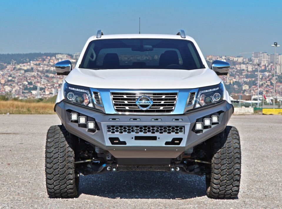 Nissan Navara 2019-2021 Off Road Uyumlu Yedek Parça Çelik Ön Tampon Koruma AQM4WD