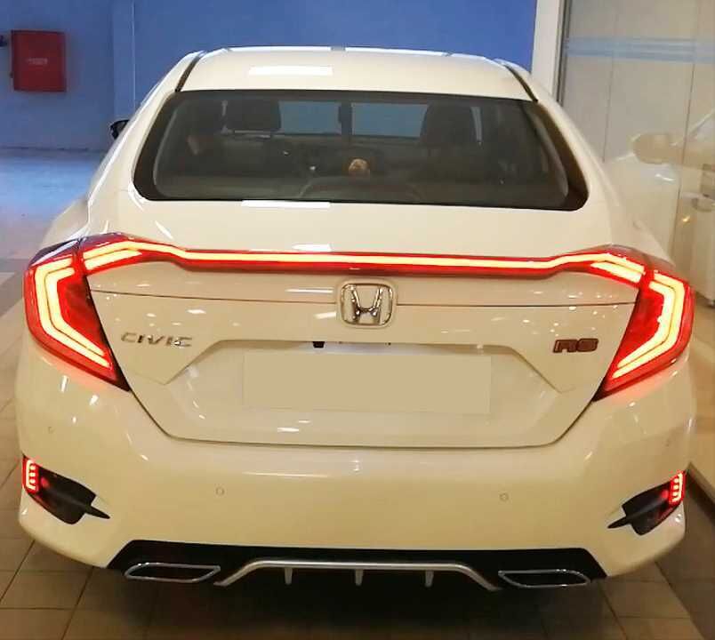 Honda Civic Fc5 Uyumlu Yedek Parça 2016-2021 Hareketli Sinyalli Led Stop Ve Spoiler Takımı Kırmızı
