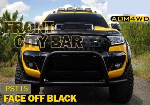 Toyota Revo 2006+ Uyumlu Yedek Parça Off Road Ön Tampon Koruma Demiri Siyah Face Off AQM4WD PST15