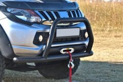 Nissan Navara 2006+ Off Road Uyumlu Yedek Parça Ön Tampon Koruma Demiri Siyah Face Off AQM4WD PST15