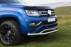 Mitsubishi L200 2007+ Off Road Ön Tampon Koruma Demiri Krom (Çiftli Bıyık) AQM4WD PST17