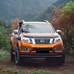 Nissan Navara 2006+ Off Road Uyumlu Yedek Parça Ön Tampon Koruma Demiri Siyah (Çiftli Bıyık) AQM4WD PST18