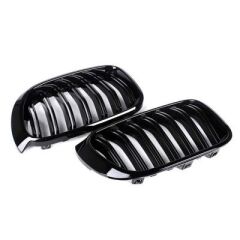 Bmw X3 F25 2014-2018 Uyumlu Yedek Parça M Çift Çizgi Böbrek Panjur Piano Black
