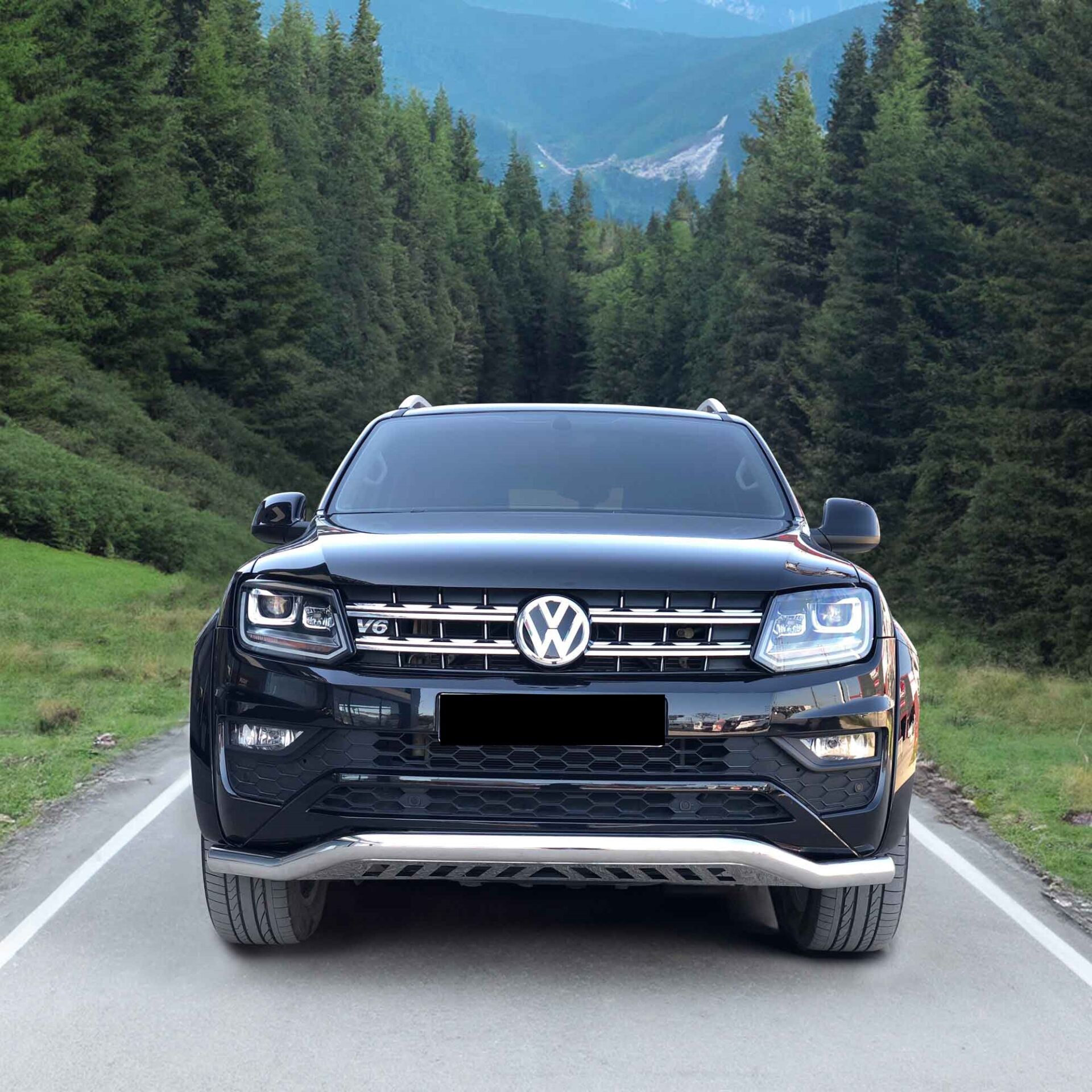 Toyota Revo 2006+ Uyumlu Yedek Parça Off Road Saclı Ön Koruma Ön Tampon Koruma Demiri Krom GloPlus AQM4WD PST21