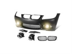 Bmw 3 Serisi E90 2009-2011 İçin Uyumlu Yedek Parça LCI M3 Görünüm Ön Tampon + Panjur (Sis Lambaları Dahil)