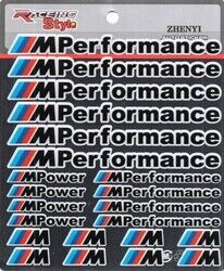 Bmw Uyumlu Yedek Parça M Performance Sticker 22 Adet Siyah