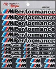Bmw Uyumlu Yedek Parça M Performance Sticker 22 Adet Siyah